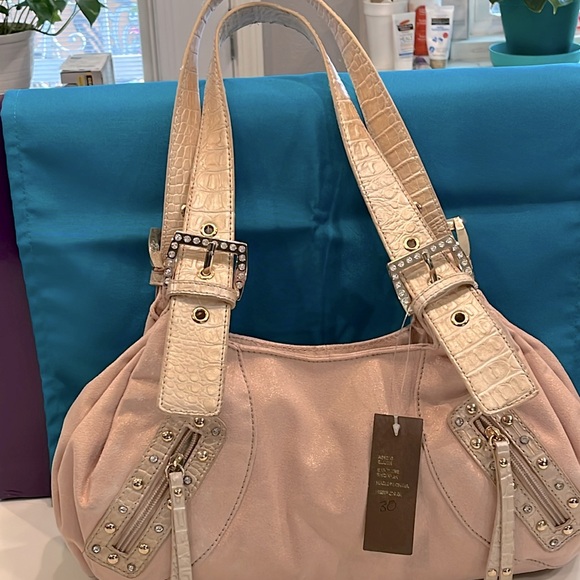 Pritzi Handbags - Pritzi Pink Blush Handbag. Has with a slight sparkle & Studs & Rhinestone